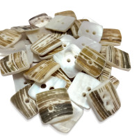 Sea Shell (Mother of Pearl) 2 Holes square shape Buttons Sea Shell (Mother of Pearl) 2 Holes square shape Buttons