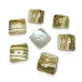 Sea Shell (Mother of Pearl) 2 Holes square shape Buttons Sea Shell (Mother of Pearl) 2 Holes square shape Buttons