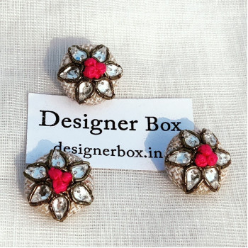 Kundan hand embroidery buttons