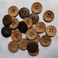 Coconut Shell 4 Holes Round Buttons for Sewing, Craft and Embroidery (50 Pieces, 2 CM) Coconut Shell 4 Holes Round Buttons for Sewing, Craft and Embroidery (50 Pieces, 2 CM)