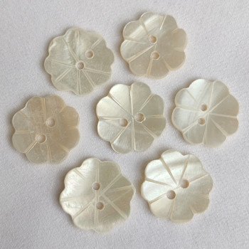 Sea Shell (Mother of Pearl) 2 Holes flower shape Buttons Sea Shell (Mother of Pearl) 2 Holes flower shape Buttons