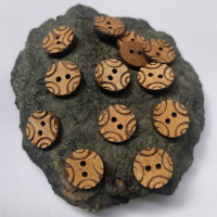designer Coconut Shell 2 Holes Round Buttons for Sewing, Craft and Embroidery (75 Pieces, 1.4CM) designer Coconut Shell 2 Holes Round Buttons for Sewing, Craft and Embroidery (75 Pieces, 1.4CM)