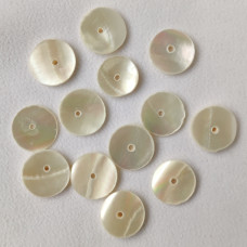 natural Sea Shell (Mother of Pearl) 2 Holes Round Buttons 