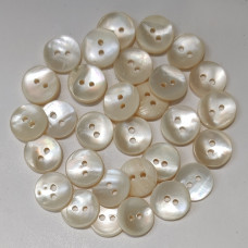 natural Sea Shell (Mother of Pearl) 2 Holes Round Buttons 