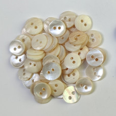 natural Sea Shell (Mother of Pearl) 2 Holes Round Buttons size (1 cm/ 10MM)