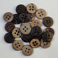 Coconut Shell 4 Holes Round Buttons for Sewing, Craft and Embroidery (75 Pieces, 1.2CM) Coconut Shell 4 Holes Round Buttons for Sewing, Craft and Embroidery (75 Pieces, 1.2CM)