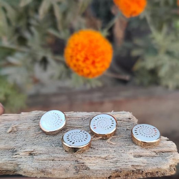 Ivory Enamel Metallic Gold Rim Tiny Shirt Buttons, Cream White Resin Small Plastic Shank Buttons for Knitting Sewing Coat, Kurti and Dress (Gold pack-25pcs) (Size-1.1cm) Ivory Enamel Metallic Gold Rim Tiny Shirt Buttons, Cream White Resin Small Plastic Shank Buttons for Knitting Sewing Coat, Kurti and Dress (Gold pack-25pcs) (Size-1.1cm)