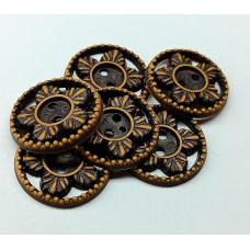 Acrylic 2 Holes Round Buttons with Flower Shape Acrylic 2 Holes Round Buttons with Flower Shape