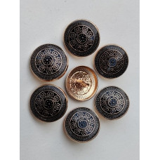 Black Antique Finish Glossy Classic Style Meenakari Buttons Black Antique Finish Glossy Classic Style Meenakari Buttons