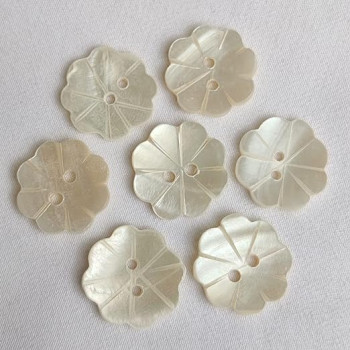Sea Shell Mother of Pearl Flower Shape 2 Holes Round Buttons Sea Shell Mother of Pearl Flower Shape 2 Holes Round Buttons