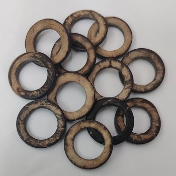 Coconut Shell Ring Round Buttons 