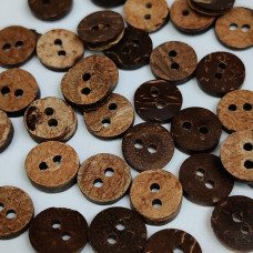 Coconut Shell 2 Holes Round Buttons for Sewing, Craft and Embroidery (75 Pieces, 1.4CM)