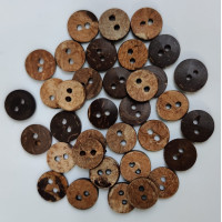 Coconut Shell 2 Holes Round Buttons for Sewing, Craft and Embroidery (100 Pieces, 1 CM) Coconut Shell 2 Holes Round Buttons for Sewing, Craft and Embroidery (100 Pieces, 1 CM)