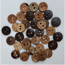 Coconut Shell 2 Holes Round Buttons for Sewing, Craft and Embroidery (100 Pieces, 1 CM)