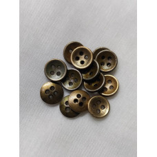 Bronze Metal Small Round Buttons 25 Bronze Metal Small Round Buttons 25