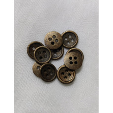 Antique Gold (Bronze) Metal Small Round Buttons 1CM Antique Gold (Bronze) Metal Small Round Buttons 1CM