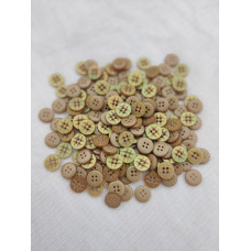 Resin art show Golden texture round button 