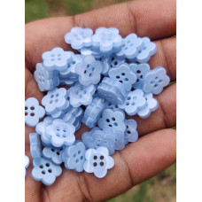 Resin Art sky blue flower Shape Buttons