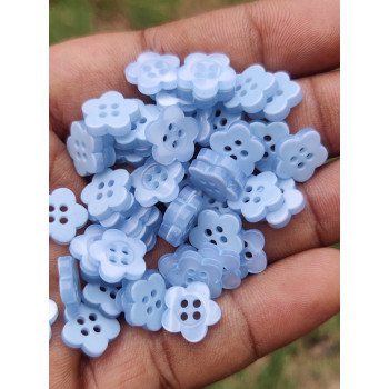 Resin Art sky blue flower Shape Buttons Resin Art sky blue flower Shape Buttons