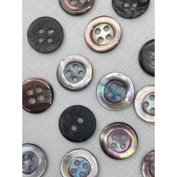 Genuine Black Mother of Pearl Buttons 25