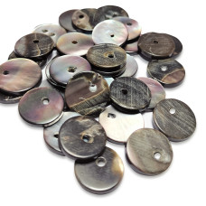 black Sea Shell (Mother of Pearl) 1 Hole flower round shape Buttons black Sea Shell (Mother of Pearl) 1 Hole flower round shape Buttons