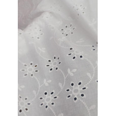 white chikankari cotton fabric 