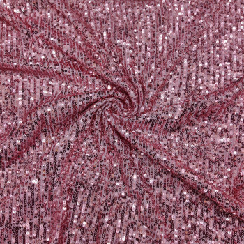 Pink Sequence Embroidery Net Imported Fabric Pink Sequence Embroidery Net Imported Fabric