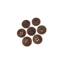 Natural Wooden Shell 4 Holes Round Buttons 
