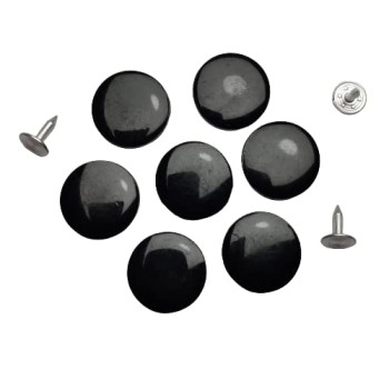 Black Jeans Buttons Tack with Rivets and Metal Base Non Sew 
