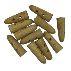 Wooden 2 Hole Bullet Shape Wood Toggle Buttons foe Sewing , Bags , Fashion , Decorative , Customs , Jackets , Kurtis , Blouses and Used for DIY Crafts ( Pack of 20 Pieces ) (Size 2.2cm )