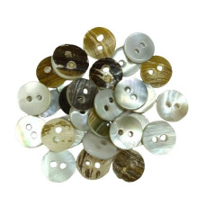 Sea Shell Mother of Pearl 2 Hole Buttons (1.1CM/11MM)