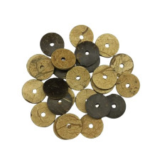 Wooden 1 Hole Buttons for Shirts , Kurtas , Kurtis , Jackets ,Blouses , Suits , Dresses , Decoration , DIY , Crafts ( Size : 1.5cm ) ( Pack of 25 Pcs )