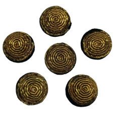 Black Colour Handmade Buttons with Golden Dori Embroidery Work Black Colour Handmade Buttons with Golden Dori Embroidery Work