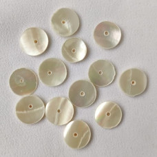 Sea Shell Mother of Pearl 1 Hole Round Buttons