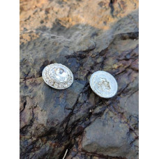 Glass Stone Buttons for Goddess Dress Decoration and Boutique Dress Making (Pack of 10Pcs) (White)