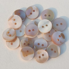 Original Peaches Glow Sea Shell (Mother of Pearl) 2 Holes Round Buttons for Sewing,Embroidery,Crafting and Decoration(Pack of 50 Pieces)(Size-1.2cm)