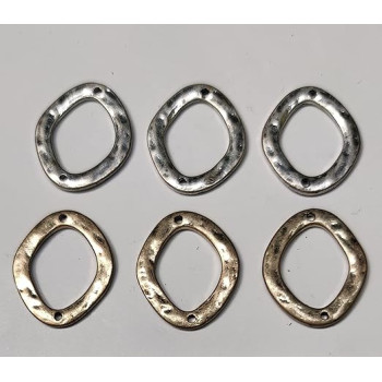 Oval Metal Ring Shape Gold and Silver Vintage Finish Metal unsemtrical Ring Shape for Women Accessories Like Necklace, Airing, Buttons , DIY and Crafts ( Each Colour 5 pcs ) Oval Metal Ring Shape Gold and Silver Vintage Finish Metal unsemtrical Ring Shape for Women Accessories Like Necklace, Airing, Buttons , DIY and Crafts ( Each Colour 5 pcs )