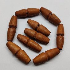 Natural Brown Wooden Toggle Buttons 1 Hole Designer Traditional for Suits Dresses Jackets Coats Bag Craft DIY (Medium Toggle 3.20 cm (32mm) Approx) (Pack of 10pcs)