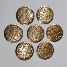 Golden Vintage Old Coin 1 Hole metel Tassel and Hanging Coin Shaped Metal Charms for Jewelry Making and Crafting (Pack of 25 Pieces) Size 1.9cm
