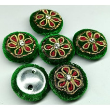 Handmade Buttons with fine Quality Multi Threads Embroidery Flower Work for Sweaters , Kurtas , Kurtis , Blouses , Shirts , DIY , Crafts ( Pack of 10 pcs )