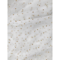 Net Dyeable Golden Dot Embroidery Fabric  