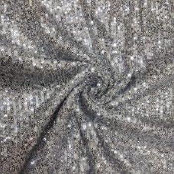 Sequin Fabric by The Yard Glitter Fabric 1 Yard Little Mermaid Fabric Mesh Fabric Sequence Fabric Linen Material Fabric for Sewing Sparkle Cloth Fabric (5meter, Silver)