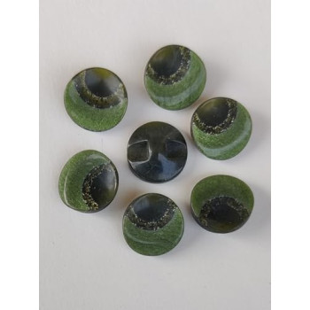 Fancy Show Resin Art Buttons Silver Glitter Embellishment Button for Dresses, Coats, Shirts, Blazers, top, Sherwani,Decoration (Green)