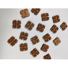Designerbox Wooden Flower Shapes 2 Holes Buttons 