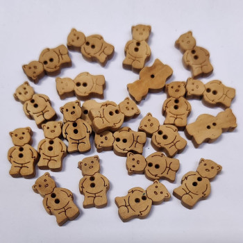 Teddy Shape Wooden buttons Teddy Shape Wooden buttons