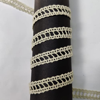 Pestal Pista Green Cotton Crocia lace for Edge of Sarees , Kurtis , Kurtas , duppatta , Blouses , Art and Craft [Pack of 9 Meter ] , Size 2 cm .