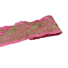 Pink Colour Lace with Bird Design Golden Threads Embroidery Work Border for Bridal Dress, Gown, Dupatta, Sarees, Wedding Outfits (Pack of 4.5 Meter) Width : 4.1 Inch Pink Colour Lace with Bird Design Golden Threads Embroidery Work Border for Bridal Dress, Gown, Dupatta, Sarees, Wedding Outfits (Pack of 4.5 Meter) Width : 4.1 Inch