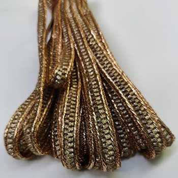 Antique Gold Fringe Sequence Lace Border Antique Gold Fringe Sequence Lace Border