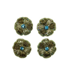 Golden Flower Shape Applique Beautiful patchs for Cloths, Blouse, Suits, Sarees, Decoration ,Sweater, Shoes ,Bags ( Pack of 4 pcs )(Width : 3.5cm ) Golden Flower Shape Applique Beautiful patchs for Cloths, Blouse, Suits, Sarees, Decoration ,Sweater, Shoes ,Bags ( Pack of 4 pcs )(Width : 3.5cm )