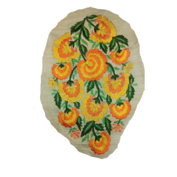 Applique Orange Colour Flower Shape Patches Applique Orange Colour Flower Shape Patches